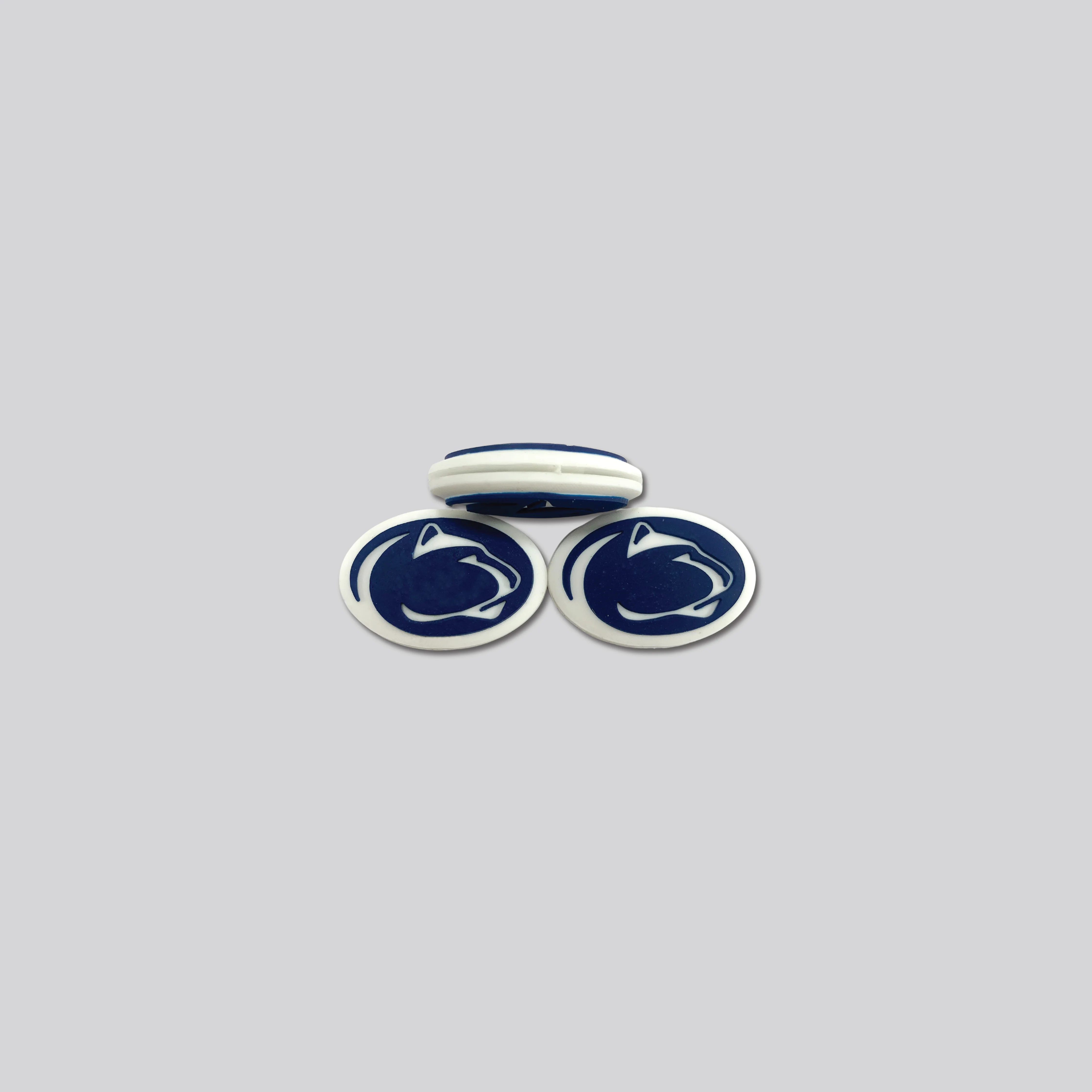 Navy and white Penn State Nittany Lion custom tennis dampeners